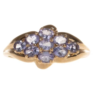 Damen Ring in Gold 585 mit Tansaniten Gr. 63/20 mm (D3471) - Bild 1 von 5