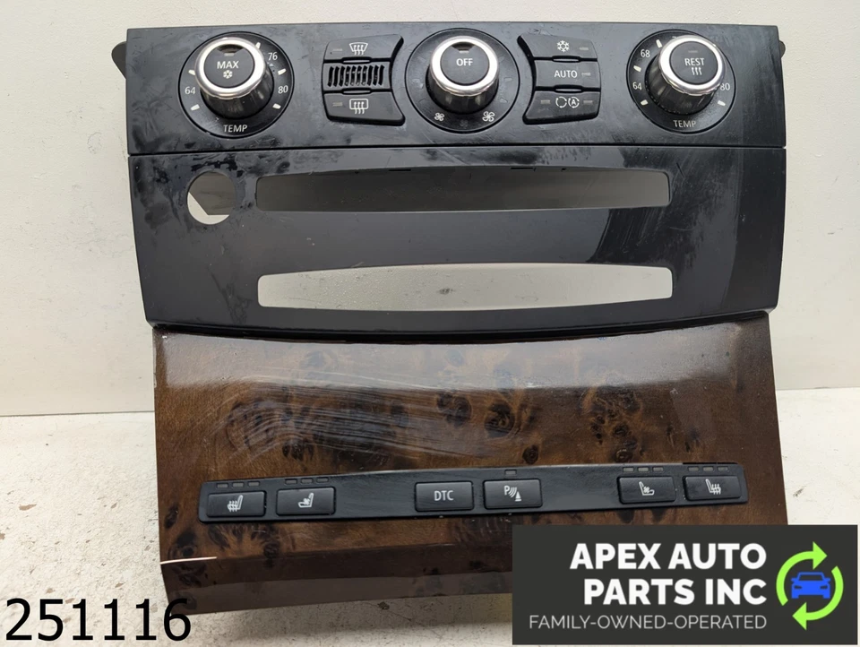 BMW 550i 2007 fabricante de equipos originales 4,8 L temperatura clima aire acondicionado control de calefacción Foto 1 de 4