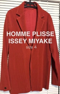 HOMME PLISSE ISSEY MIYAKE Jacket Size 4 Red From Japan - Picture 1 of 24