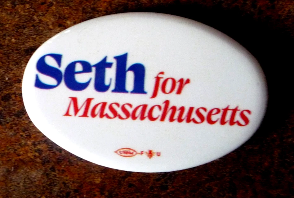 2026 МАССАЧУСЕТС демократ SETH MOULTON для США логотип кнопка - Изображение 1 из 1
