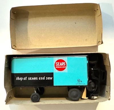 CAMIÓN Y REMOLQUE MARX SEARS CON CAJA ORIGINAL RARA, TAMAÑO O GA, PARECE SIN USAR Foto 1 de 4