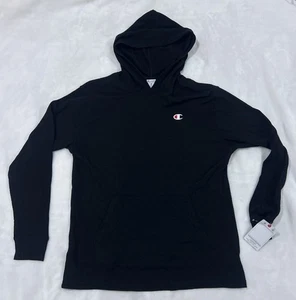 Chaqueta sudadera con capucha negra forrada de vellón tejido inverso Champion para hombre talla M - Imagen 1 de 5