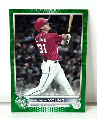 2022 Topps Series 2⚡Andrew Young⚡#404 Green Foilboard /499 Nationals - Image 1 of 3