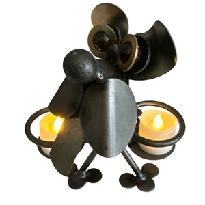 Chubby the Dog by Yardbirds Steel Scraps Pet Votive Holder - Foto 1 di 11