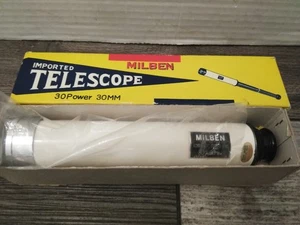 Vintage. Milben Teleskop 30x30mm Monokular Nr. 130 mit Karton Made in Japan (N.O.S.) - Bild 1 von 8