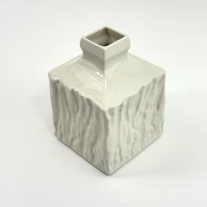 Sgrafo Modern Vase 1863/11 | Weiß Relief Struktur | 60er Porzellan Deko Vintage - Picture 1 of 17