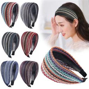 Wide Headband Hair Accessories Hair Bands Fashion Head Wraps - Picture 1 of 19