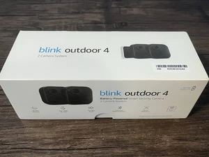 2023 Blink Outdoor 4 (4th Gen) 2 Camera - Black (B0B1N6B8QT) NEW SEALED - Picture 1 of 2