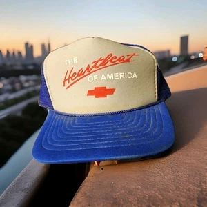 Vintage Chevrolet Chevy The Heartbeat Of America Mütze Cap Snapback Trucker (H5) - Bild 1 von 3