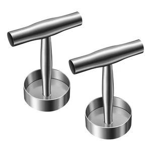  Hamburger pressa per carne in acciaio inox 2 pezzi per hamburger smash - Foto 1 di 12