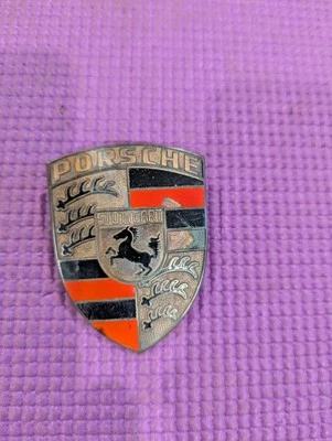 Porsche Early 911 912 1965-74 barra naranja capó escudo insignia emblema ¡Envío gratuito! Foto 1 de 4