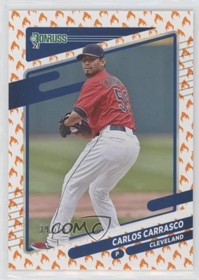 2021 Panini Donruss On Fire /75 Carlos Carrasco #91 - Image 1 of 2