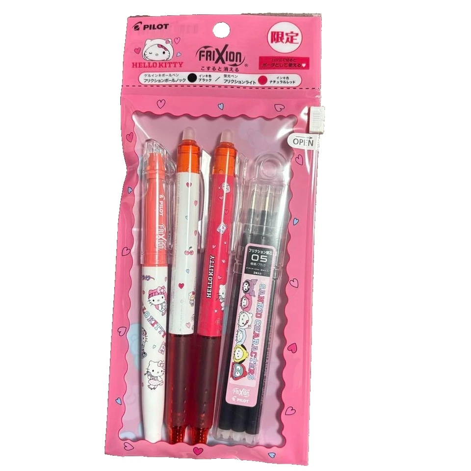 PILOT Frixion Pen  Set Hello Kitty Sanrio Donki Japan Limited Edition 2024 - Image 1 of 1