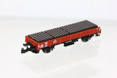 Märklin 8610 Niederbordwagen mit Schwellenstapel für Gleisbauzug 8103 in Spur Z - Bild 1 von 3