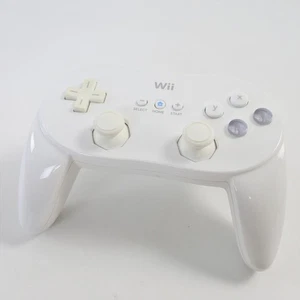 Nintendo Wii Classic Controller PRO White Control Pad 0636 - Picture 1 of 5