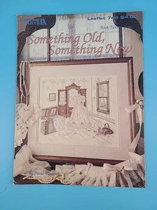 USED SOMETHING OLD SOMETHING NEW LEISURE ARTS CROSS STITCH PATTERN LEAFLET - Picture 1 of 2