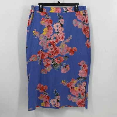 Falda Joules Usada Mujer Floral Azul Rosa Tejida Inglés Talla 10 Nueva Con Etiquetas Foto 1 de 4