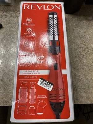Kit de aire caliente Revlon RV440RED estilo rizo y volumen - cepillo de 1" y 1,5". nuevo.. 9 - i Foto 1 de 4