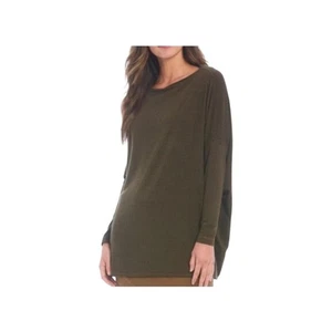 Bryn Walker Dimitri Tunic Top Womens Medium Olive Minimalist Boxy - Picture 1 of 7