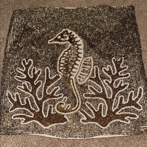 Perlen Seepferdchen Deko Kissenbezug - Bild 1 von 5