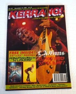 Kerrang Magazine Kerrang! 1991 Number 371 LITA FORD LA GUNS POSTER - Imagen 1 de 1