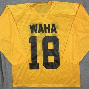Vintage WISCONSIN Hockey Trikot gelb XL WAHA Amateurhockey USA Made - Bild 1 von 9