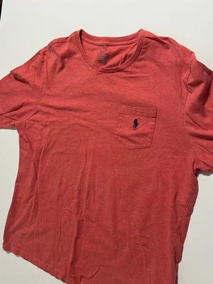Camiseta Polo Ralph Lauren Personalizada Calce Ajustado Manga Larga Camiseta Roja Salmón Para Hombre XL Foto 1 de 4