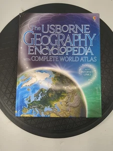 The Usborne Geography Encyclopedia W/ Complete World Atlas Hardback Book - Picture 1 of 3