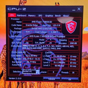 AMD RYZEN 7 9800X3D 8-rdzeniowy, 16-wątkowy procesor stacjonarny - Zdjęcie 1 z 8