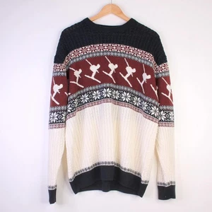 Next Herren XXL Weihnachtspullover Ski Fair Isle Strick Winter Pullover Retro - Bild 1 von 9