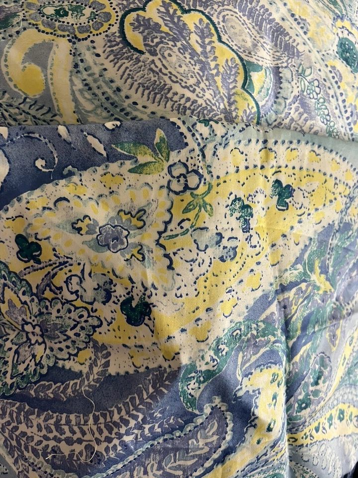 RALPH LAUREN Jamaica  Paisley blue STANDARD   Shams Custom made - Image 1 of 1