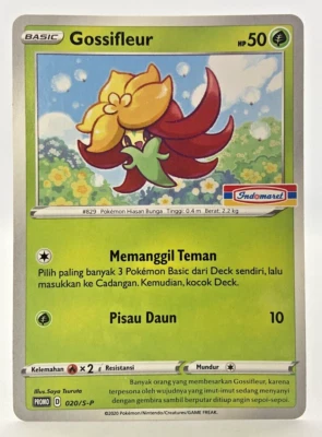 Special Pokemon TCG Indonesia Gossifleur Promo 020/S-P Indomaret Stamp - Image 1 of 4