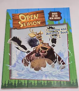OPEN SEASON COLORING AND ACTIVITY BOOK 3-IN -1 HARPER KIDS ENTERTAINMENT - Picture 1 of 3