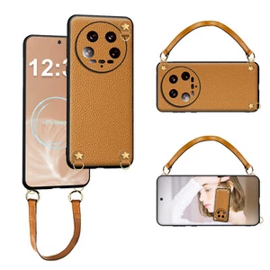 Echtleder Magnet Hülle mit Armband Magnet Handy Halterung Case Cover für Xiaomi - Picture 1 of 11