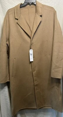 Casaco feminino CALVIN KLEIN mistura de lã peito único tamanho grande $399 - Imagem 1 de 4