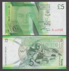 GIBRALTAR P.35 5 LIBRAS QE II PFX A/AA UNC COMBINAMOS 2305 - Imagen 1 de 1