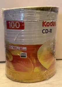 Kodak CD-R 52x 700MB 80 Minute 100 Pack - New Open Box - Picture 1 of 4
