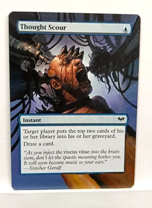 Thought Scour Dark Ascension MTG Magic Hand Painted Altered Extended Art - Picture 1 of 1