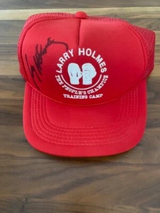 LARRY HOLMES SIGNED HANDSIGNIERT MÜTZE TRUCKER CAP BOXEN SCHWERGEWICHT CHAMPION WBC - Bild 1 von 14