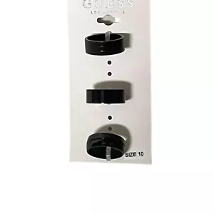 Juego de 3 anillos de banda Guess tono negro talla 10 - Imagen 1 de 4