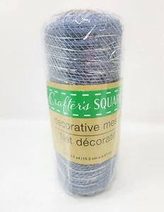 Crafter's Square Decorative Mesh - 6" x 5 yd - Gray w/ Silver - Picture 1 of 1