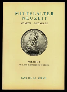 Asta G MEDIEVALE EPOCA MODERNA MONETE MEDAGLIE-ZURIGO 1972 - Foto 1 di 5