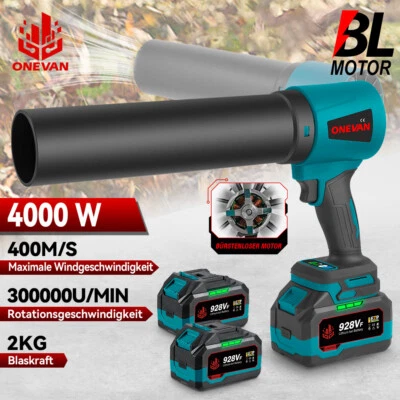 ONEVAN Für 18V Makita Akku Gebläse Handbläser Blasgerät Bürstenloser Turbogebläse 4000W