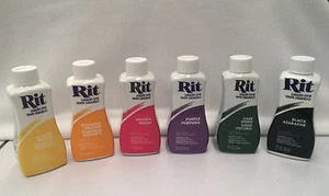 RIT ALL PURPOSE LIQUID DYE : 8oz ( 236ml) : $14.50 PER BOTTLE - Foto 1 di 11
