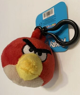 Angry Birds Red Bird Plush Backpack Clip New - Image 1 of 4