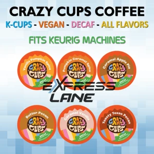 Crazy Cups Kaffee 30 Tassen Kapseln Keurig Karamell Vanille Kürbis Pekannuss DEKAF - Bild 1 von 4