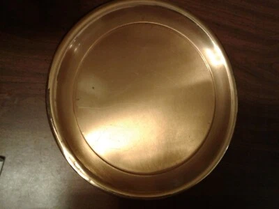 13" Copper Serving Tray  slighty dented on one edge. Some wear  - Image 1 of 3