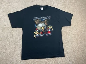 Vintage Delta T-Shirt Herren XL Grafik Eagle Freedom To Ride Crewneck schwarz - Bild 1 von 11