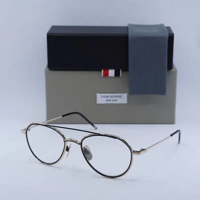 Gafas de sol Thom Browne TB109 AGLDBLK doradas/negras/claras 53-20-141 nuevas auténticas Foto 1 de 4