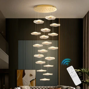 Stair Chandelier Lighting Dimmable Pendant Lamp LED Light Modern Ceiling Lights - Picture 1 of 7